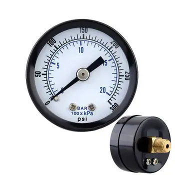 0-20bar 0-300psi Mini Manomètre Manomètre du Compresseur d'Air Pneumatique de la Pression du Liquide Hydraulique Testeur de Compteur