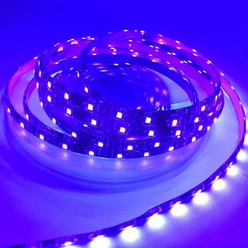 0.5/1/2/3/4/5M 3528 SMD 60 LED Lampe UV Violet rayons Ultraviolets de la Lumière Led de Lumière de Bande Imperméable à l'eau IP65 IP20 Noir Lampe DC12V