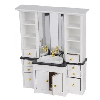 1:12 maison de Poupées Mini Bassin Cabinet Miniature Meubles de salle de Bain-Meubles de Cuisine Meuble de Décoration de la Maison