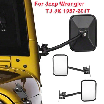 1 paire pilier Rétroviseur Carré Miroir d'Inversion pour Jeep Wrangler TJ JK 1987-2017