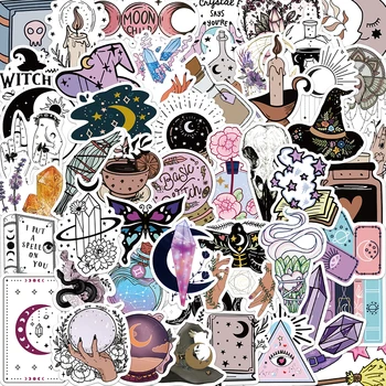 10/25/50PCS Bohe Witchy Apothicaire Graffiti Sticker Sticker Sorcière de l'Astrologie, de Tarot Goth Imperméable Jouet stickers pour Enfant Fille Cadeau