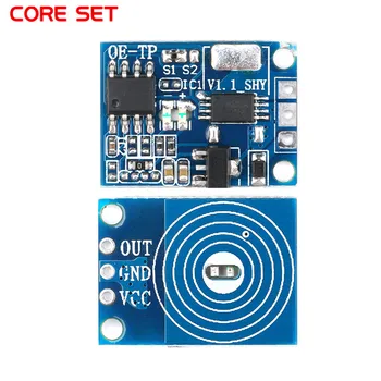 10/5Pcs OE-TP capacitif tactile voyant du bouton tactile du module de commutation numérique à capteur tactile LED pas de pôle de variation 10A DC 5-12V
