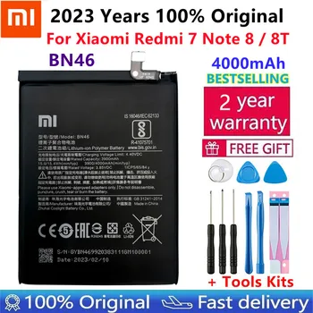 100% Original Xiao Mi BN46 4000mAh Batterie Pour Xiaomi Redmi Note 8 8T Redmi 7 de Haute Qualité de Téléphone de Remplacement des Batteries