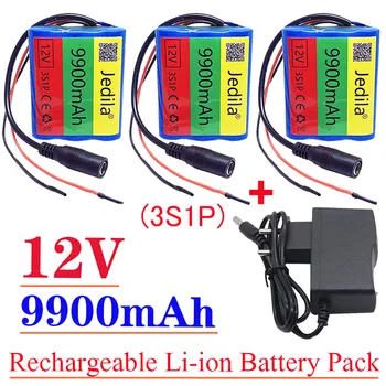 100% tout neuf 12V 9900mAh 3s1p batterie au lithium 18650 batterie au lithium de la commission de protection + 12.6 V chargeur