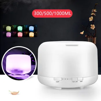 1000ML Xiaomi Humidificateur d'Air à Ultrasons Aromathérapie Huiles Essentielles Diffuseur de Parfum Spray Hogar Purificateur 7 Couleurs de Lumière pour la Maison