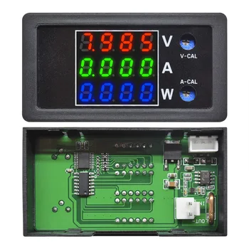 1000W Numérique Voltmètre Ampèremètre Wattmètre Tension Actuelle du Compteur d'Énergie de la jauge d'Alimentation Détecteur de Tension Compteur de Courant DC 0-100V 10A