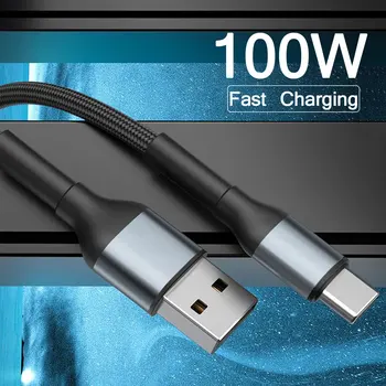 100W USB De Type C Câble de Charge Rapide Câble de Données Cordon Pour Huawei, Xiaomi, Samsung USB De Type C Super Rapide Câble de Charge