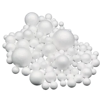 108 PCS 8 Tailles De 0,8-3.15 Dans le Blanc des Balles en Mousse Solide Boules en Polystyrène pour l'Art et de l'Artisanat Ornements de l'École des Projets de Décorations de Mariage