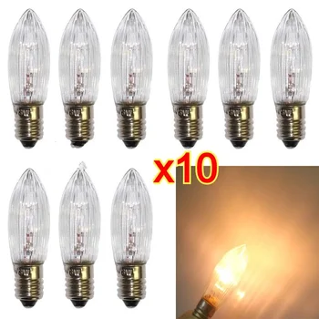 10pcs E10 Bougie LED Lampe de Remplacement des Ampoules pour les Chaînes légères 10V-55V AC pour salle de Bain Cuisine Maison Ampoule de Lampes de Décor Lumières