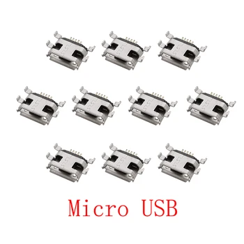 10Pcs Micro Connecteur USB Micro-B USB Prise Jack Femelle à Souder de Type 5 Broches de Chargement de l'Interface de l'Adaptateur Pour Téléphone Android de Données