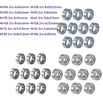 10Pcs Portant MR63 MR74 MR83 MR84 MR85 MR105 MR106 MR115 MR126 MR128 MR148 -2RS Bule Ou Noir ZZ Miniature Mini Roulements à Billes