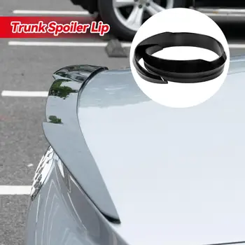 115cm/45in Clossy Voiture Noire Queue de Toit Arrière du Tronc Lèvre de Spoiler Extension d'Aile V-Style Pour Tesla Model 3 Y 2017-2022 Accessoires