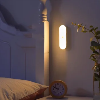 1200mah Rechargeable par USB Capteur de Mouvement PIR LED de Lumière de Nuit de sans Fil, Armoire Penderie Lampe de Mur pour la Chambre à coucher Armoire de Cuisine de la Lumière