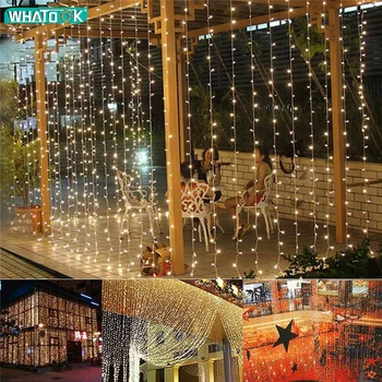 12mx2m LED Rideau Stalactite Chaîne de Lumières 960 led Fée Guirlande Noël Intérieur Mariage en plein air de l'Éclairage à la Maison du Parti Décor de Jardin