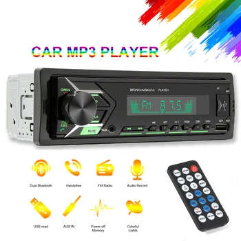 12V Voiture Lecteur MP3 Radio Audio Autoradio Transmetteur FM Bluetooth Stéréo In-dash 7 Couleurs de rétro-éclairage Camion Accessoires Automobiles