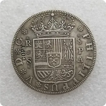 1731 Espagne 8 Reales PIÈCE de la COPIE des pièces commémoratives-replica pièces médaille de pièces de monnaie à collectionner