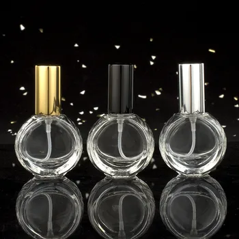 1pc 10ml Ronde Bouteille de Parfum en Verre Transparent Verre Vide Vaporisateur de Parfum Bouteilles Atomiseur Rechargeable