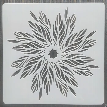 1Pes 15*15Cm Mandala de BRICOLAGE Superposition de Pochoirs, Peinture de Mur de Meubles Album de Coloriage de Gaufrage Album Décoratif Modèle