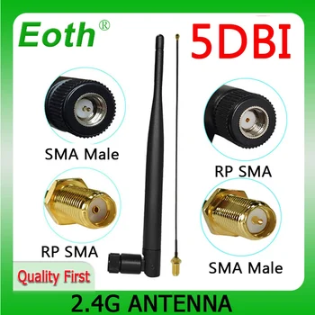 2.4 GHz Antenne WiFi Antenne 5dBi RP-SMA Connecteur Mâle 2,4 ghz antena l'IDO 2.4 G wi-fi Routeur + 21cm PCI U. FL IPX Pigtail Câble