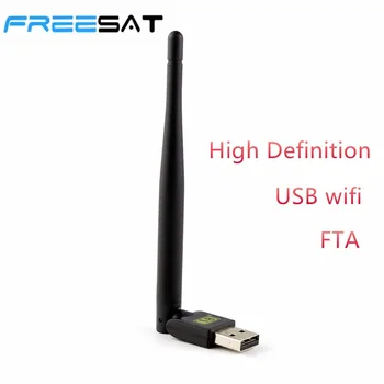 2.4 GHz FREESAT USB WiFi Avec Antenne de Travail Pour Freesat V7 HD V8 Super Récepteur Satellite Numérique Récepteur De HD TV Set Top Box