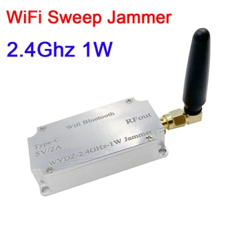 2.4 GHZ WiFi Fréquence de Balayage Brouilleur de 1W amplificateur d'antenne de TYPE C, pour 2.4 G Bluetooth interférence bouclier