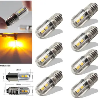 2/ 6x E10 LED Ampoule 6V Lampe Torche de lampe-Torche de Phare de Vélos à Moteur de Travail de la Lumière Blanc Chaud Pour l'Intérieur de Voiture de Dégagement du Côté de la Lampe