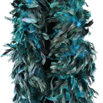 200Gram de Couleur Coq Plumes Boa Décoration pour le Carnaval Robe de soirée Châle de Vêtements des Accessoires de Couture de l'Artisanat des Panaches de 2 Mètres