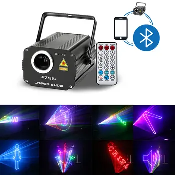 2021 Nouveau F2750A Avec l'APPLICATION Android de l'Animation de la Lumière Laser DMX DJ Disco éclairage de la Scène de Mariage de Fête d'Anniversaire du Projecteur à Distance