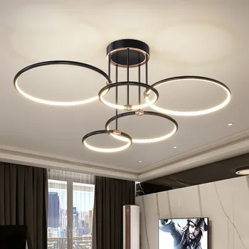 2021 nouveau salon de style lumière lustre de luxe ronde moderne et minimaliste atmosphère créative chambre chaleureuse lampe Nordique lampes