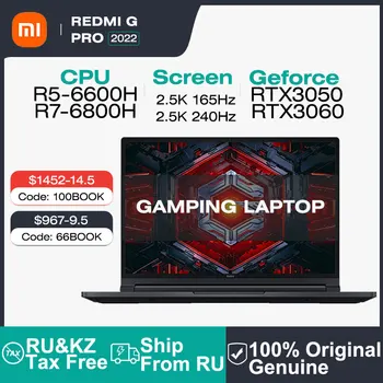 2022 Xiaomi Redmi G Pro de Jeu d'ordinateur Portable de 16 Pouces de 240Hz LCD Écran d'Ordinateur RTX3060 AMD Ryzen7 R7 6800H 16 GO DDR5 disque SSD de 512 go Portable