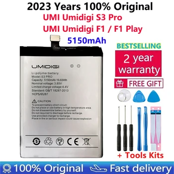 2023 Ans d'Original de 100% de la Batterie de Remplacement Pour UMI Umidigi F1 F1 Jouer S3 Pro 5150mAh Haute Capacité de Batteries Baterie+ Outils