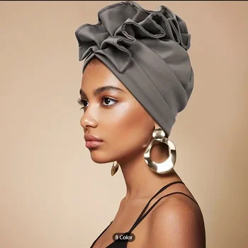 2023 NOUVELLES Femmes Turban Cap Africaine de la Dame à la Tête des Enveloppements Soild de la Couleur du Foulard Bonnet Cancer Chimio Chapeau Musulman Turbante Mujer