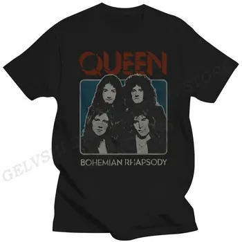 2023 Vintage Queen Hommes Femmes Mode Casual Coton T-shirt Surdimensionné Enfants Hip-Hop Tops Tee Groupe de Rock Camisetas Unisexe Tops Garçon