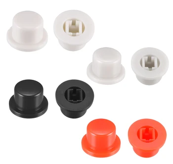 20Pcs Plastique Cylindrique Tactile Bouton-Poussoir Casquettes Kits de 9.3x5.6mm Couvrir Touches de Gris pour 6x6x7.3mm Micro Commutateur de Tact