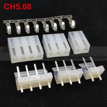 20set/beaucoup CH5.08 5.08 mm connecteur 20pcs femelle logement de + de 20 PC en-tête masculine + terminal 2 3 4 5 6 7 8 10pin