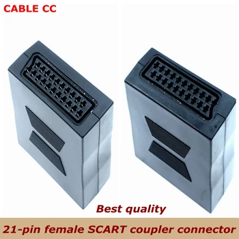 21 broches SCART Coupleur Menuisier Adaptateur femelle à Femelle F/F Sockets Commune Connector21p Euro SCART Plug