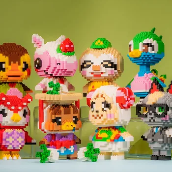 22 styles de Animal Crossing Blocs de Judy Dom Coco Roald Celeste Dodo Blathers Molly Ruby Tom Nook Blocs de Jouets Souvenir modèle de cadeau