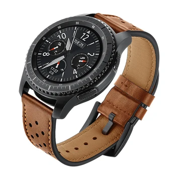22mm Bracelet de montre pour Samsung Galaxy watch 46mm Engins S3 Frontière amazfit bip Rétro bracelet en Cuir Véritable Huawei GT2 Pro strap
