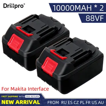 2Pcs 88VF Lithium Batterie pour Makita Interface 10000mAh Batterie Rechargeable pour Électrique Clé Perceuse Meuleuse d'Angle Puissance de l'Outil