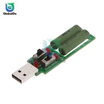2X10W USB Mini Décharge Interface Résistance de Charge avec Interrupteur 1A 2A LED Capacité de la Batterie Tension de Décharge de la Résistance à l'Outil de test