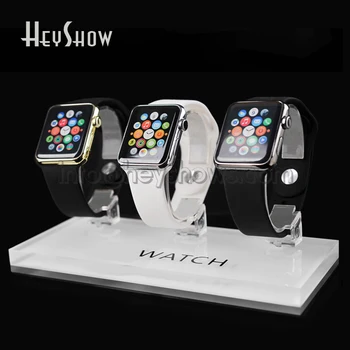 3 en 1 Apple Watch présentoir Acrylique Smart Watch Titulaire iWatch Montrent Base Transparente Universelle Pour le Magasin de Détail