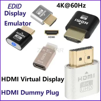 4K HDMI Dummy Plug Écran de l'Émulateur Virtuel de Surveiller sans Tête de l'Adaptateur d'Affichage de la DDC EDID Émulateur de Carte Virtuelle Fantôme sans Tête