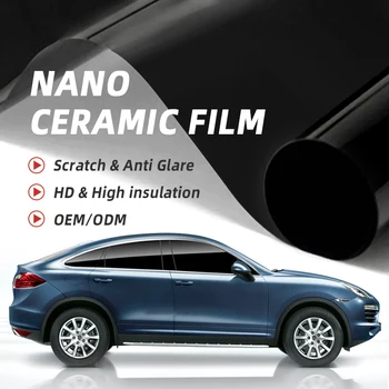 50cmX6m Nano Céramique Film de la Chaleur à Haute résistance Anti-éblouissement Protection de Haute Qualité Soleil Voiture Solaire de la Fenêtre de Teinte Autocollant en Aluminium