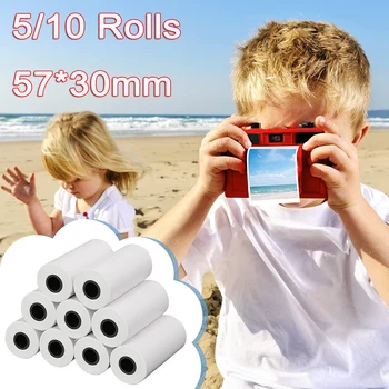 57*30mm Thermique Couleur du Papier Blanc pour les Enfants de la Caméra Instantanée de l'Imprimante et les Enfants de la Caméra de Papier d'Impression de Remplacement des Accessoires Par