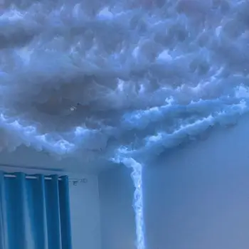 5M 3D Smart LED RGB nuage orageux Lumière Décorative Fond de la Salle une Atmosphère de Jeu des Effets d'Éclairage, la Décoration des Ménages de l'UE/US