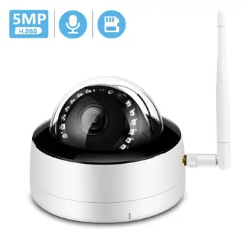 5MP Caméra IP Wifi Alerte Email P2P Nocturne Infrarouge Caméra sans Fil Audio HD 1080P 3MP de Sécurité de Dôme CCTV Caméra Wifi Fente pour Carte SD