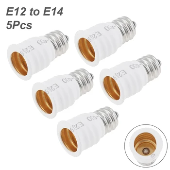 5pcs E12 à E14 Lumière Socket Adaptateur Convertisseur LED Titulaire de la Lumière de l'Ampoule de Lampe d'adaptateurs pour prises Changeur d'Accessoires d'Éclairage