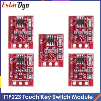 5Pcs TTP223 Touch Key Switch Module de Toucher le Bouton d'Auto-Verrouillage/Non-Verrouillage Capacitif Commutateurs Seul Canal de Reconstruction