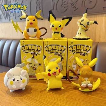 6 Styles Anime Jouet Coffret Pokemon Figures Jouets Kawaii Pikachu et Raichu Squirtle Eevee action Figure de Modèle Pour l'enfant des Cadeaux d'Anniversaire