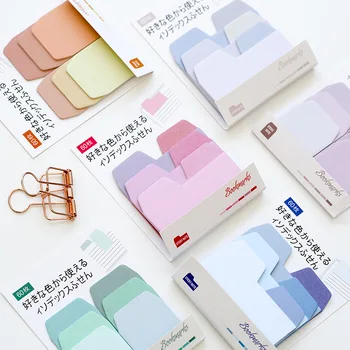 60 feuilles Aquarelle Gradient Japonais repositionnable Memo Pad Office Planner Autocollant de Papier de Papeterie, Fournitures Scolaires